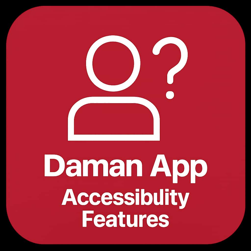 Icon badge representing Daman App Accessibility Features.