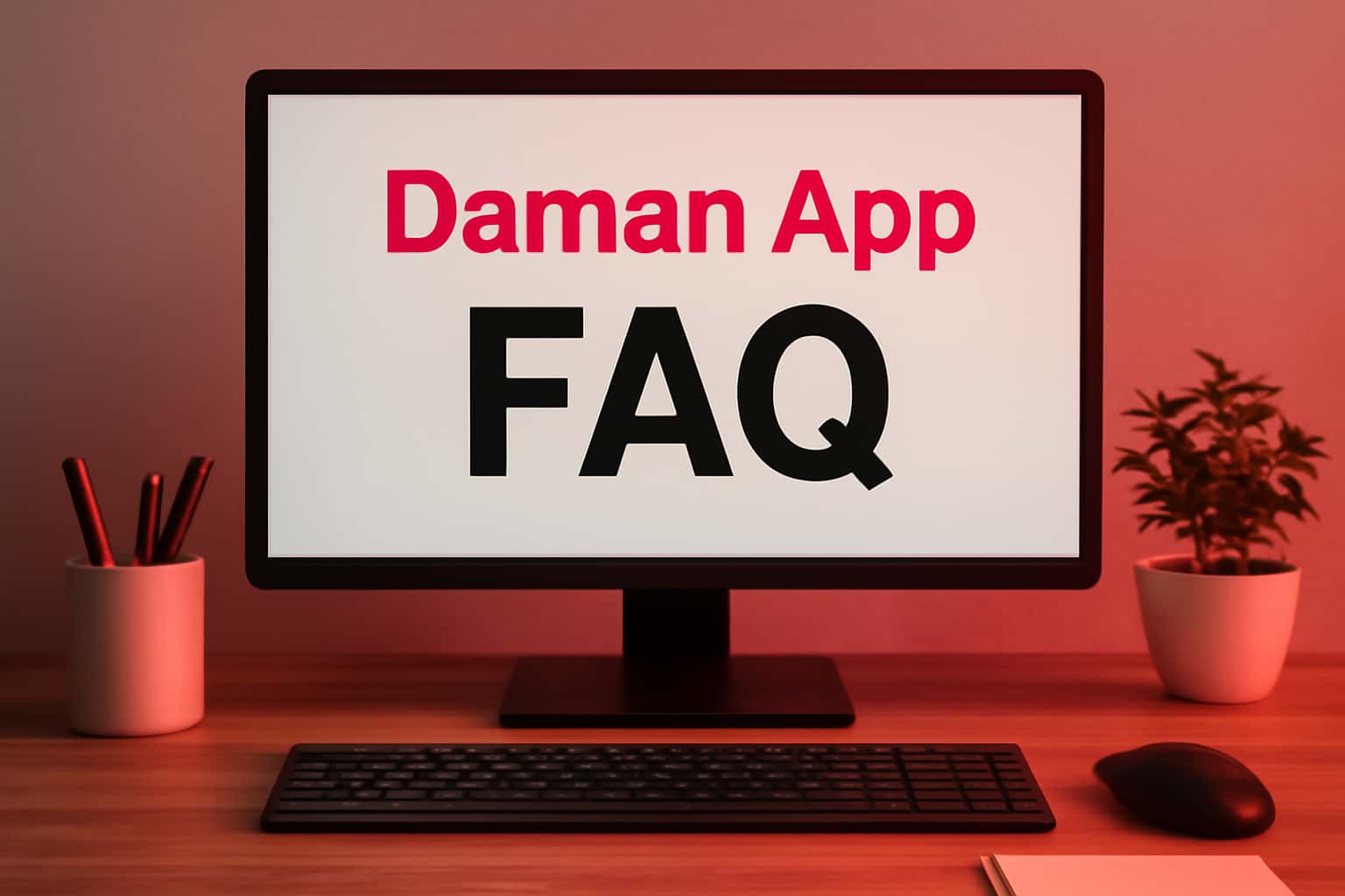 An informational image depicting FAQ for Daman App