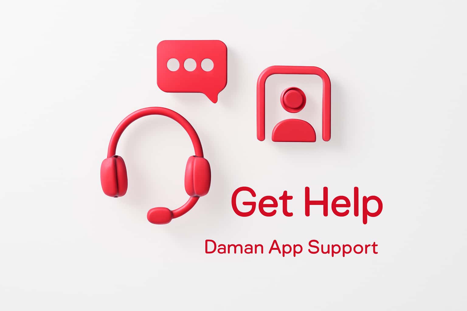 Get Help - Daman App Support Interface