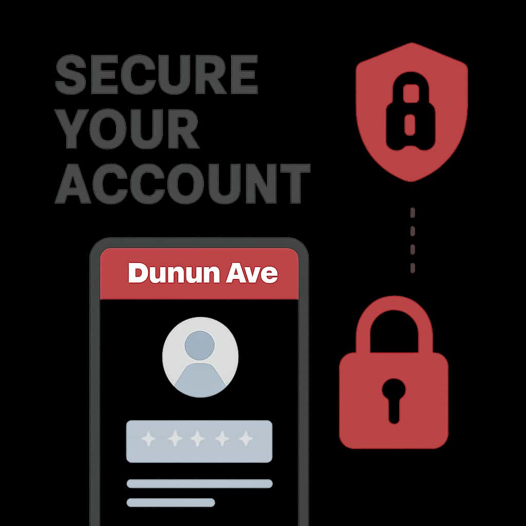 An educational diagram showing steps to secure a Daman App account.